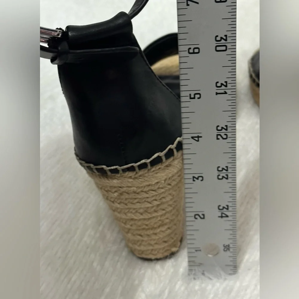 Vince Camuto Black Espadrille Sandals with Ankle Strap 💛🖤